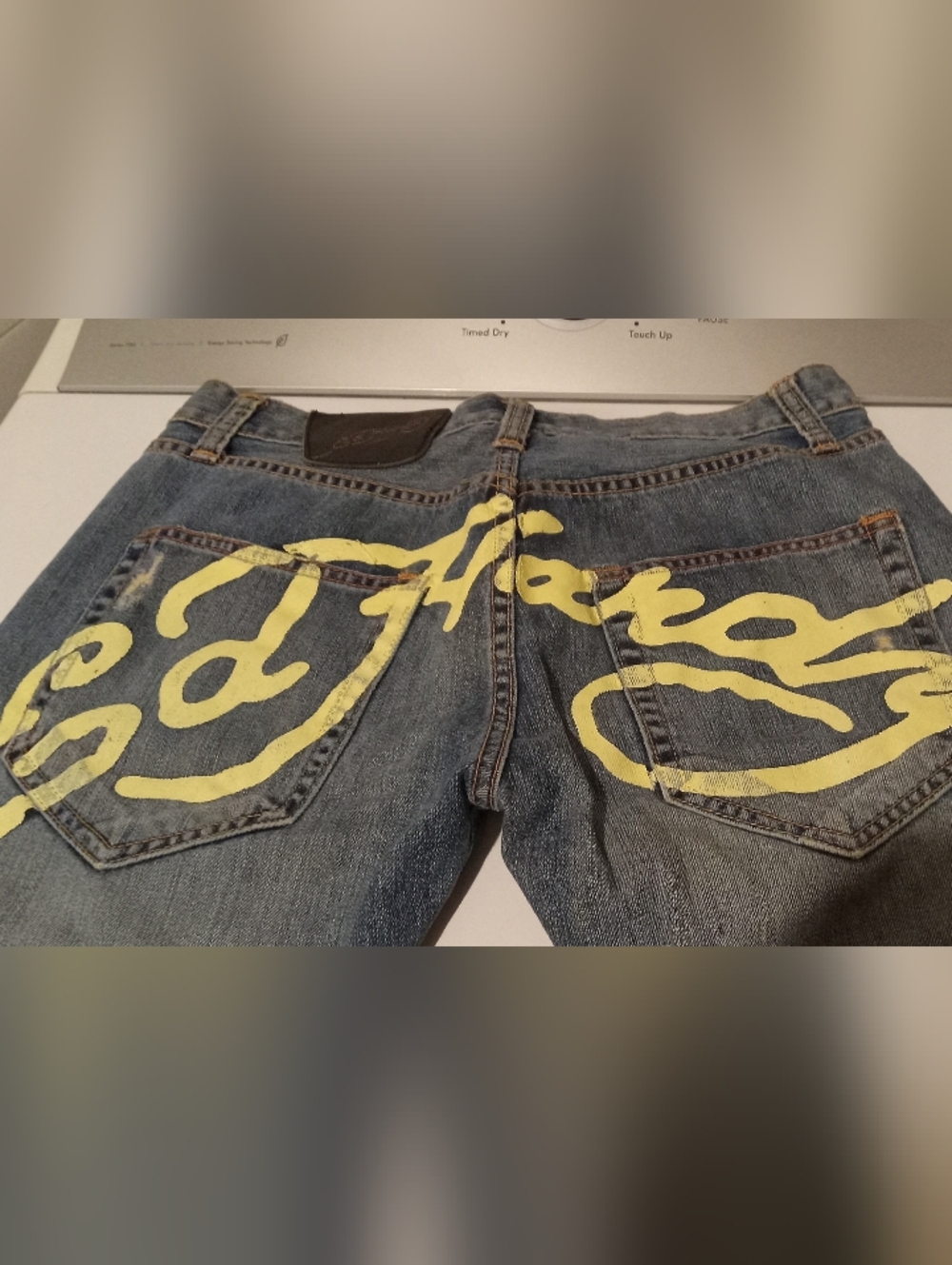 Vintage Original 2002 ED HARDY bkue Jeans 31-34 Size 12